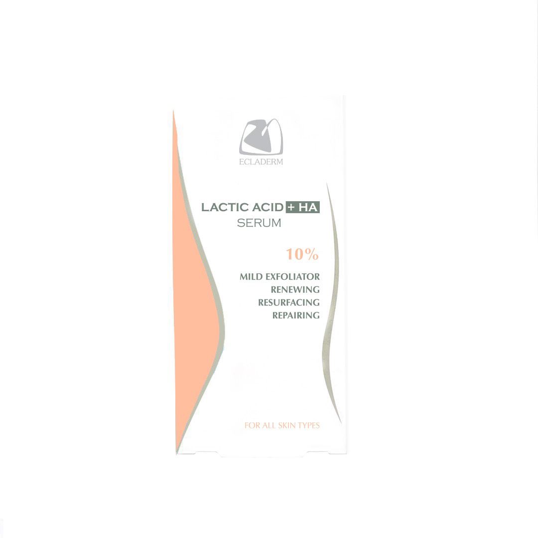 10% Lactic Acid + Hyaluronic Acid Serum from Ecladerm exfoliates and hydrates the skin
